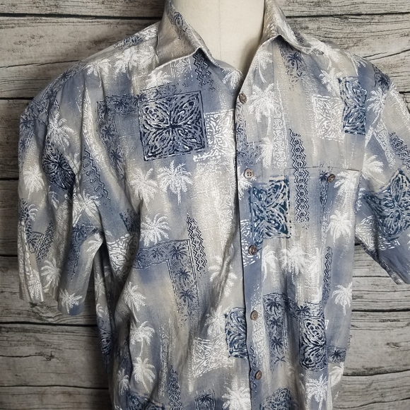 Moda Campia Moda Hawaiian Shirt Size Large.Pit to pit approx:  24.5 inches Ri - Picture 3 of 7